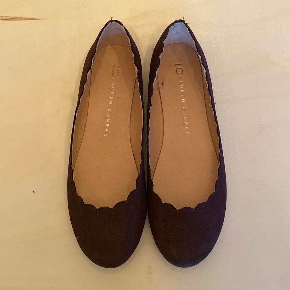 Gently Used, LC Lauren Conrad, Burgundy Flats